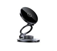EXTRWORY 15W Soporte magnético inalámbrico del cargador del coche con la rotación de 360 grados de aleación de aluminio de carga rápida para el iPhone y para SAMSUNG naranja (gris)