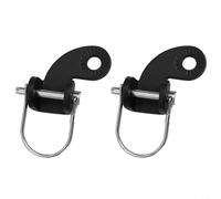 EXTRWORY 2 juegos de acopladores de enganche de remolque de bicicleta de acero para Burley, se adapta a QR y ejes sólidos de hasta 12,2 mm, excluyendo caídas Breezer, para un transporte seguro de