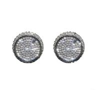EXTRWORY 2 unids perilla de volumen de coche anillo decorativo para Magotan para Jetta para golf para Tiguan S para Atlas para Taos Rhinestone aleación de zinc plata accesorio interior