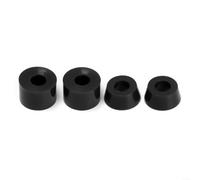 EXTRWORY 4 bujes de camión de monopatín de 11 x 16 mm, kit de reconstrucción cónica de poliuretano de alta elasticidad para suspensión de longboard, reemplazo de deportes al aire libre (negro)