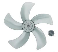 EXTRWORY 5 aspas de ventilador de plástico de 16 pulgadas con cubierta de tuerca, aspas grandes de plástico para reemplazo de ventiladores de pie o de mesa, aireadores
