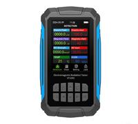 EXTRWORY 5-en-1 Medidor EMF RF Campo Eléctrico Temperatura Detector de Humedad con Alarma de Sonido para TREND Chart Para Oficina en Casa Seguridad Industrial Negro (Negro)