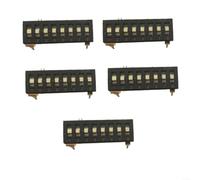 EXTRWORY 5pcs 3-Posición 8-Bit DIP Interruptor Onda Mecanismo 254mm Espaciado 25mA 24V DC Alta Temperatura Resistente Negro, para Prototipos de Circuitos Electrónicos