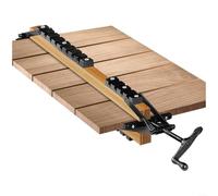 EXTRWORY Abrazadera de presión de 4 vías para pegar paneles de carpintería, ajustable hasta 6 pulgadas, construcción de acero y plástico para mesas y proyectos de estanterías