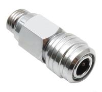 EXTRWORY Adaptador de liberación rápida de buceo para BCD, cobre chapado en cromo de rosca 9/16, agarre de anillo ancho, conector seguro de bloqueo a presión para exploración submarina (AD-07)