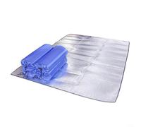 EXTRWORY Alfombrilla de aluminio para camping, impermeable, aislamiento térmico, manta de picnic para playa, yoga, senderismo, deportes al aire libre, almohadillas de espuma EVA plateadas (200 x 200)
