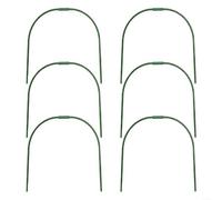 EXTRWORY Aros de invernadero empalmables para plantación, cubierta de protección contra heladas, estructura de plástico de acero, para camas de jardín, verde, 40 x 42 cm, 6 juegos de uso en patio
