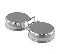 EXTRWORY Bisagra de vidrio sin marco de 180 grados para bandeja de fregadero de ducha, acabado cromado de aleación de zinc, accesorios de baño modernos para puertas de vidrio grueso (bisagra lateral