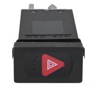 EXTRWORY Botón de interruptor de luz indicadora de peligro para PASSAT B5 Series 3B0953235D de plástico negro compatible con el fabricante original del fabricante de automóviles