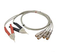 EXTRWORY Cables de prueba de medidor LCR con clips Kelvin de 4 cables y conectores BNC chapados en oro, cables extendidos de 323 pulgadas para pruebas de energía y conexión de circuito en laboratorios