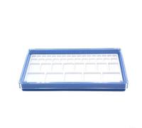 EXTRWORY Caja de almacenamiento de plástico con múltiples compartimentos para reparación de talleres y pasatiempos (azul)