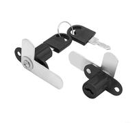 EXTRWORY Cerradura de puerta doble con 7 formas para archivador, buzón, muebles de metal, cierre seguro de aleación de zinc con llaves, solución de seguridad de almacenamiento de oficina y hogar, 16