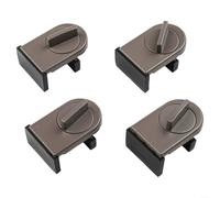 EXTRWORY Cerraduras de ventana deslizante de café Tapón de seguridad ajustable para niños para rieles caseros 14-30mm restrictor de seguridad de hierro arenado