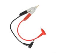 EXTRWORY Clip de prueba de condensador SMD, sonda Kelvin chapada en oro para M6013 M4070 MESR-100 MLC500 Medidor de capacitancia rojo negro 90 mm para reparación electrónica