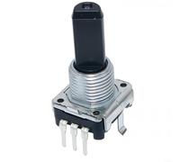 EXTRWORY Codificador rotatorio EC12E2420801 24 Posicionamiento 24 Pulsos Longitud del eje 20mm Metal Negro para Proyectos Electrónicos