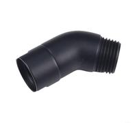 EXTRWORY Codo de cabezal de ducha G1/2 de 135 grados, adaptador en ángulo negro para baño, rociador superior de lluvia, uso manual, rosca macho a hembra de acero inoxidable 304