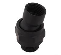 EXTRWORY Conector de cabezal de ducha, adaptador giratorio de latón macizo, accesorio de fontanería de ángulo ajustable para renovación de baño (negro)