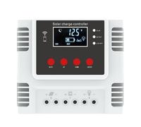 EXTRWORY Controlador de carga solar de pantalla LCD 40A para sistema de gestión de batería PWM con función de monitoreo WiFi USB dual