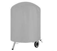 EXTRWORY Cubierta de barbacoa para protección de parrilla al aire libre, cubierta impermeable para estufa, compatible con ahumadores de 22 pulgadas y parrillas de cubo, color negro (plata)