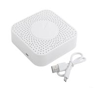 EXTRWORY Detectores de calidad del aire 6 en 1 para Tuya Smart PM2.5 Monitor de humedad de temperatura con control de voz, probador de gas en tiempo real para casa, oficina, escuela, ABS, blanco (B)