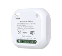 EXTRWORY Disyuntor inteligente WiFi con control remoto RF433, control de voz para Alexa, programación de temporizador, PC ignífugo, iluminación inalámbrica de automatización del hogar (10 A)
