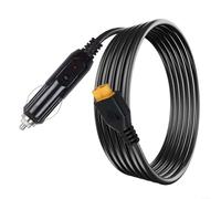 EXTRWORY Enchufe de coche de 18 AWG a cable conector hembra XT60, para generadores solares, transferencia de energía eficiente, material de goma y cobre, negro, 2 m, para amantes de los deportes al