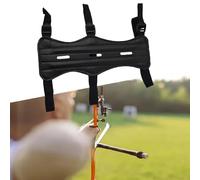 EXTRWORY Equipo de protección de cuero para la seguridad del antebrazo, equipo de arco y flecha con agujeros, negro 30X13cm para deportes al aire libre caza