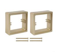 EXTRWORY Espaciador cuadrado de 30 mm con 1 placa de marco con tornillos para extensión de profundidad de pared, instalación de alineación, reparación eléctrica, ABS (dorado)