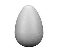 EXTRWORY Huevos de espuma de poliestireno para decoraciones navideñas, diseño resistente al agua, para niños y adultos, manualidades, color blanco, 14 cm, 15 cm, 18 cm, 20 cm