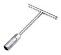 EXTRWORY Juego de llaves de vaso con mango en T métricas hexagonales de 8 mm, 10 mm, 12 mm, 13 mm, manga compacta, construcción de hierro, agarre ergonómico, plateado para reparaciones mecánicas