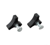 EXTRWORY Juego de tornillos triangulares de repuesto para cortacésped, para la mayoría de cortacéspedes, cuidado de patio al aire libre, hierro galvanizado negro, ABS, 774 mm, 2 paquetes