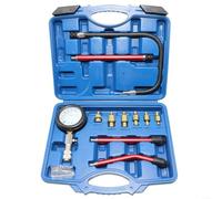 EXTRWORY Kit de medidor de presión de cilindro para automóviles y motocicletas, probador de compresión de motor de 0 a 20 bar con adaptadores M8/M10/M12/M14, herramienta de diagnóstico de acero para