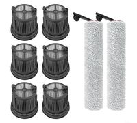 EXTRWORY Kit de repuesto de filtros HEPA para aspiradora MOVA X4 Pro Wet Dry Vacuum Cleaner Main Side Brush Bar Attachment Plastic Nylon Lint Filter Paper (B)
