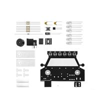 EXTRWORY Kit de soldadura electrónica DIY con efectos de luz que fluyen y alarma de sonido, para modelos de coche, aficionados, estudiantes, placa PCB negra, 75 x 62 cm (B)