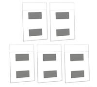 EXTRWORY Marco de fotos magnético acrílico para 4 x 6 y 5 x 7 pulgadas, diseño minimalista transparente moderno con respaldo suave, pantalla deslizante para decoración de oficina, blanco, paquete de 5