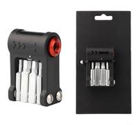 EXTRWORY Multiherramienta 9 en 1 para bicicleta con boquilla infladora, juego de llaves hexagonales portátiles para válvula Presta, aleación para mini kit de reparación para ciclismo, camping