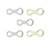 EXTRWORY Ojales de plomo de pesca, guías de tornillo de latón, líderes de alambre para carpas de lubina, agua dulce, aparejos de agua salada, amarillo, plata, tamaños mixtos (plata M)