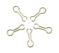 EXTRWORY Ojales de plomo de pesca, guías de tornillo de latón, líderes de alambre para carpas de lubina, agua dulce, aparejos de agua salada, amarillo, plata, tamaños mixtos (amarillo S)