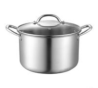 EXTRWORY Olla de vapor de sopa de acero inoxidable de 28 cm con estante, gran capacidad de 4 litros para hervir y cocinar al vapor, utensilios de cocina compatibles con inducción para la familia (A)