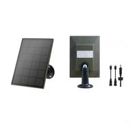 EXTRWORY Panel solar de 6000 mAh, para cámara de rastro de 3 W, recargable IP66 resistente a la intemperie, compatible con winghome para bushnell para spypoint, para monitoreo de vida silvestre, negro