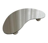 EXTRWORY Paquete de 2 bandejas de acrílico para servir de forma irregular moderna negro mate café té exhibición para el hogar, hotel, oficina (A)