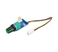 EXTRWORY Paquete de 2 controladores de velocidad del ventilador DC12V para interruptor PWM con botón de chasis, reducción de ruido, plástico, aluminio, verde, 26 x 20 x 13 mm, para carcasa de PC de