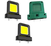 EXTRWORY Paquete de 3 luces LED de trabajo para batería de herramienta eléctrica de 20 V, 21 V, lámpara de salida de 14 W, enchufe ajustable, rojo, negro, naranja, para inspección de camping (3 piezas