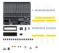 EXTRWORY para control de sonido LED para luz SPECTRUM 8x16 para MATRIX Kit DIY Alimentado por USB Sensibilidad ajustable para experimentos educativos PCB negro acrílico 1004x844cm (A)