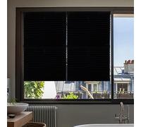 EXTRWORY Persiana opaca plisada sin taladro, 60 x 180 cm, pantalla de privacidad de PVC opaco para dormitorio, sala de estar, oficina, fácil instalación, cubierta temporal de ventana, gris (gris)