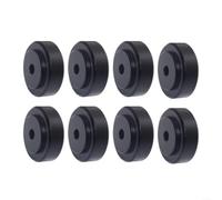 EXTRWORY Pies de tabla de cortar de latón macizo, con almohadillas de goma antideslizantes y tornillos de montaje para bandejas de servir, manualidades, ajuste de altura, patas de goma redondas negras