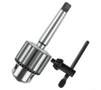 EXTRWORY Portabrocas resistente de 1/81.3 cm: 5/20.3 cm con vástago MT2-JT3 y llave para torno de metal Diseño de equilibrio de husillo Componentes endurecidos Uso en taller