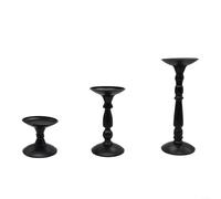 EXTRWORY Portavelas de metal Candelabro rústico Pilar de hierro con patrones clásicos europeos Soporte Oro Pieza de arte para boda Fiesta Comedor (C)