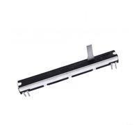 EXTRWORY Potenciómetro deslizante recto de 75 mm 8 pines Fader para consola de sonido A103 B103 B503 doble canal plateado metal plástico 60 mm recorrido 15 mm altura del eje grabación (A103 = A10K)