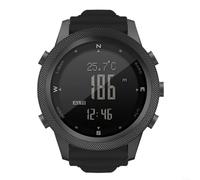 EXTRWORY Reloj deportivo digital para hombre North Edge AP46 con brújula, termómetro, podómetro, luz de fondo, impermeable, negro (Ap46 nailon negro)